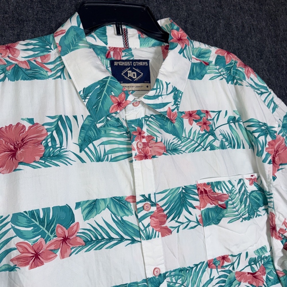 AMONGST OTHERS Mens 4X Cotton Hawaiian Short Sleeve Button Down Tropical Shirt